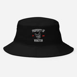 Property Of My Dog Custom Embroidered Bucket Hat . Black