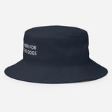 Here For The Dogs Embroidered Bucket Hat