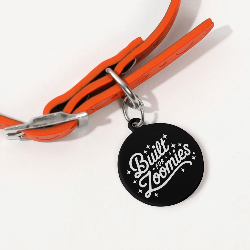 Built For Zoomies Custom Laser Metal Alloy Dog ID Tag