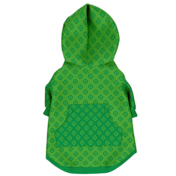 Dog Zip-Up Hoodie - St Patricks Day Leaves Clover