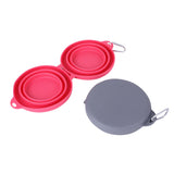 Rubber Foldable Double Bowl Pet Feeding Bowl