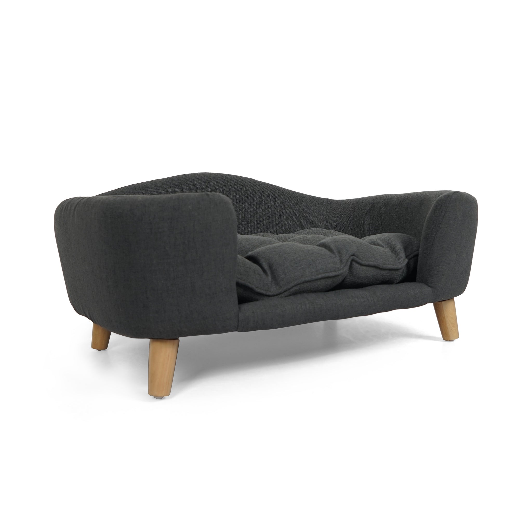 Mid-Century Modern Dog Bed - Dark Gray
