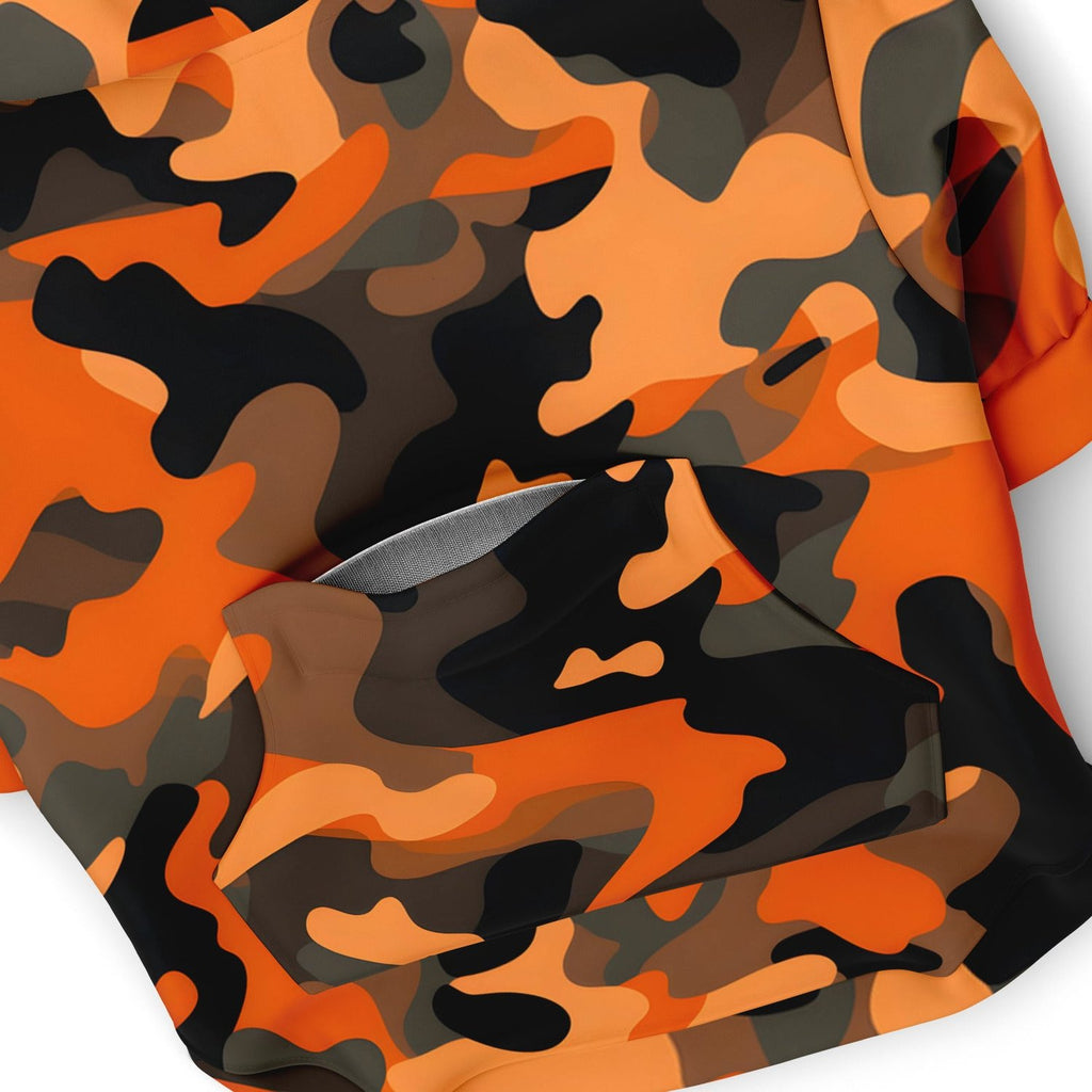 Dog Zip-Up Hoodie - Orange Army Camouflage – Boston Terrier