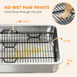 Easy-Clean Stainless Potty Tray for Dogs & Puppies .