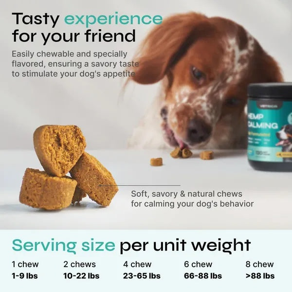 Calming Chews For Dogs Chicken Flavor All Canine Breeds Vet Visits Travel 130 Chews