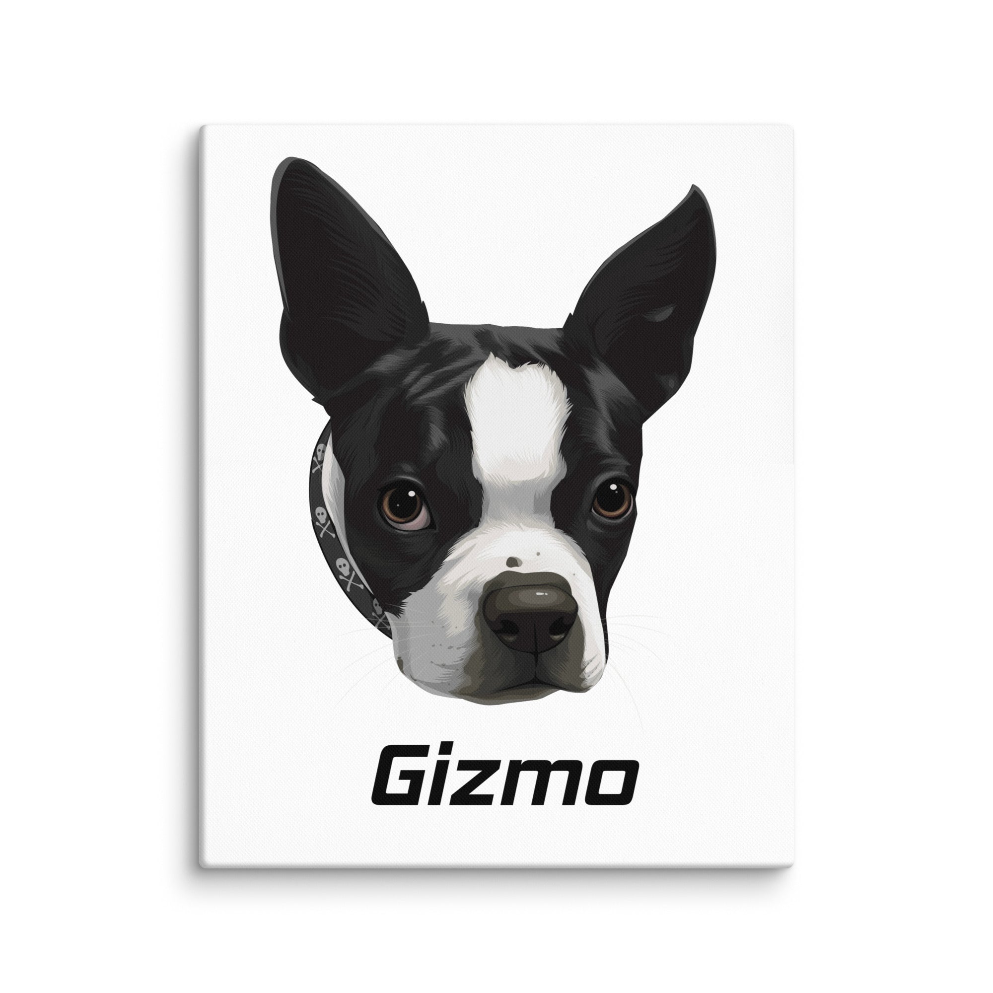 Custom Canvas Boston Terrier Dog Portraits . 24″×30″