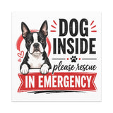 Boston Terrier Dog Inside Emergency Magnet – Rescue Alert Decal for Car & Home . Default Title