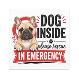 French Bulldog Inside Emergency Magnet – Rescue Alert Decal for Car & Home . Default Title