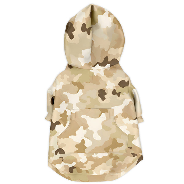 Dog Zip-Up Hoodie - Light Brown Camouflage