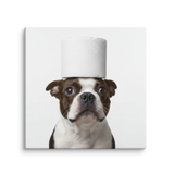 Custom Dog Bathroom Portrait from Your Dog's Photo Canvas .