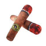 Large Cigar-Shaped Plush Dog Toy With Squeaker - Funny Pet Prank Toy for Playful Pups