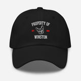 Property Of My Dog Custom Embroidered Dad Hat . Black