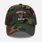 Property Of My Dog Custom Embroidered Dad Hat . Green Camo