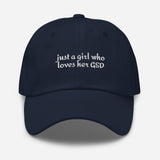 Just A Girl Who Loves Her German Shepherd GSD Dad Hat . Navy