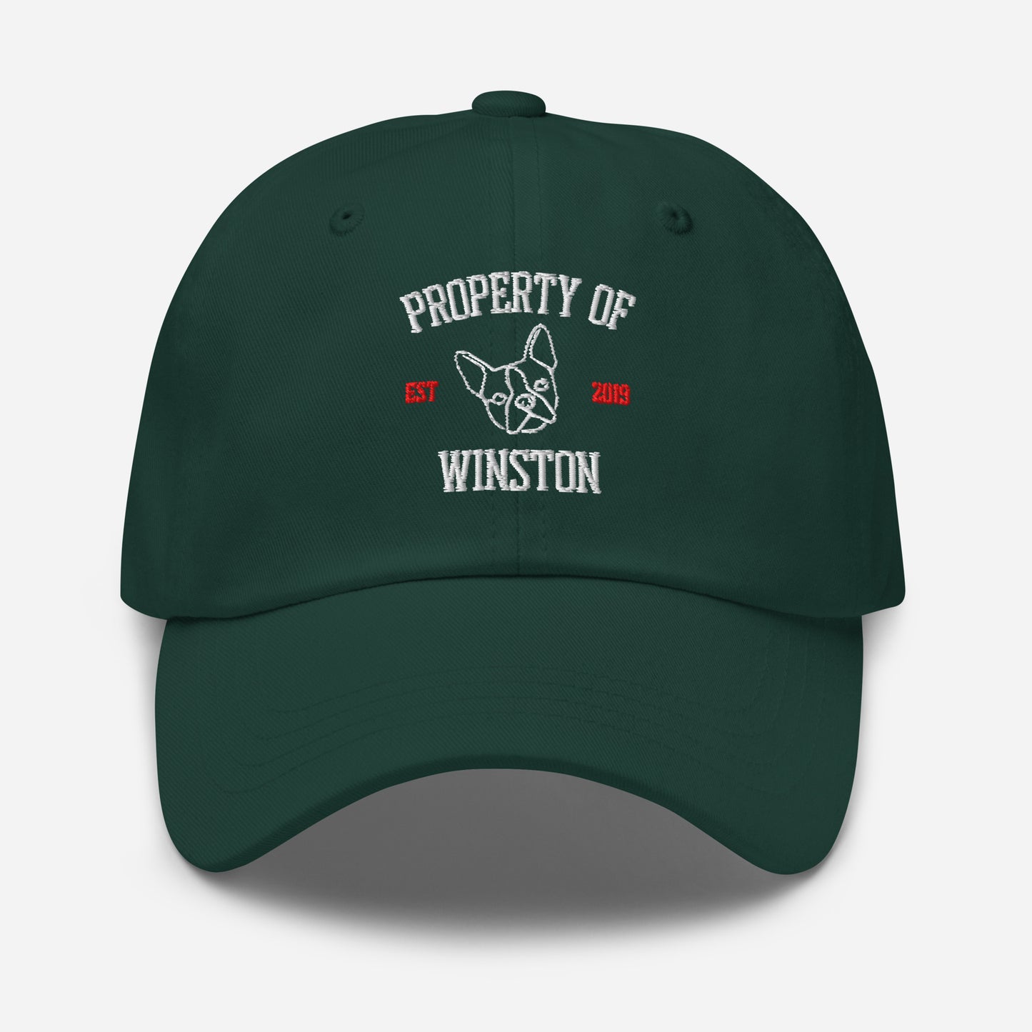 Property Of My Dog Custom Embroidered Dad Hat . Spruce