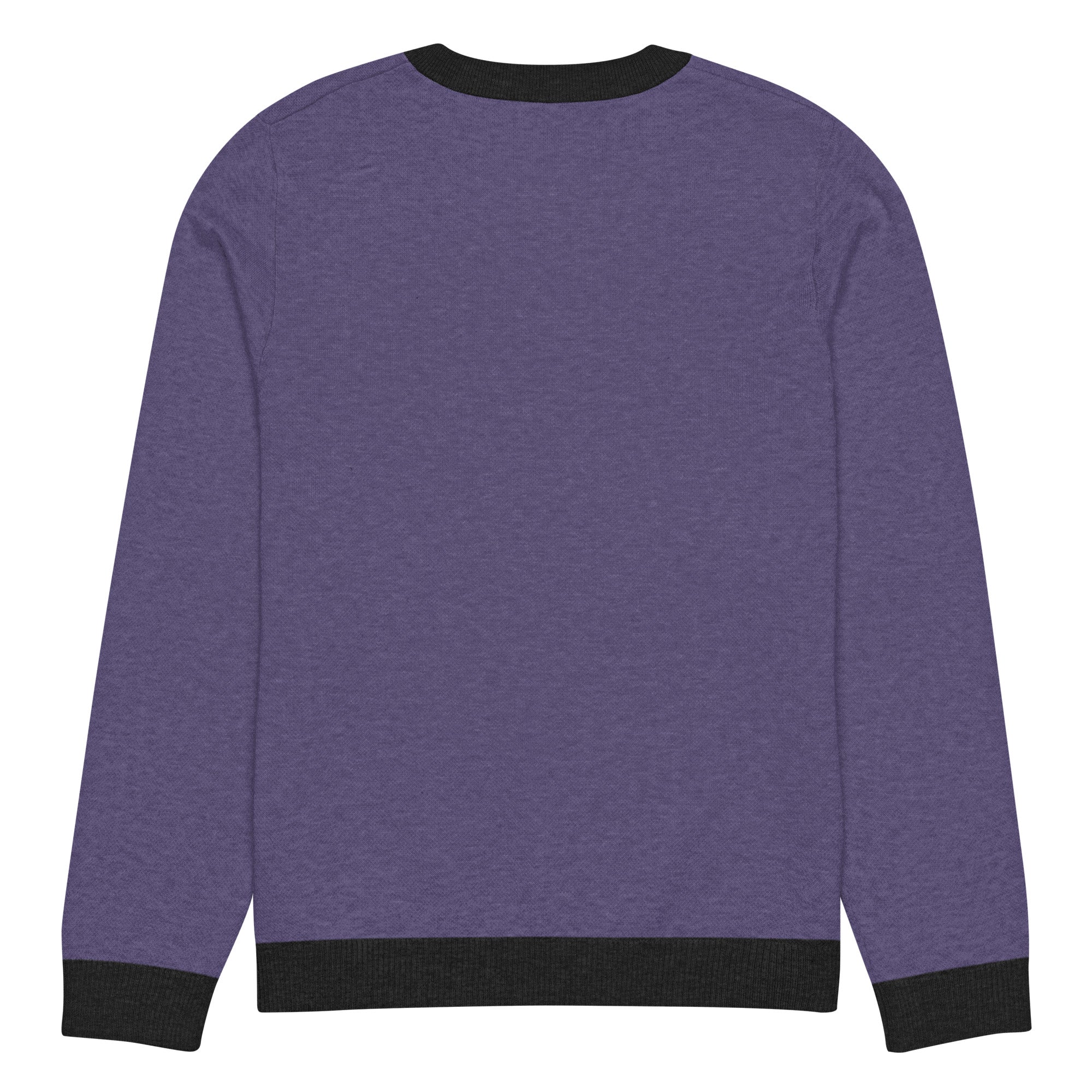 Line Drawn Boston Terrier Dog Knitted Crew Neck Sweater