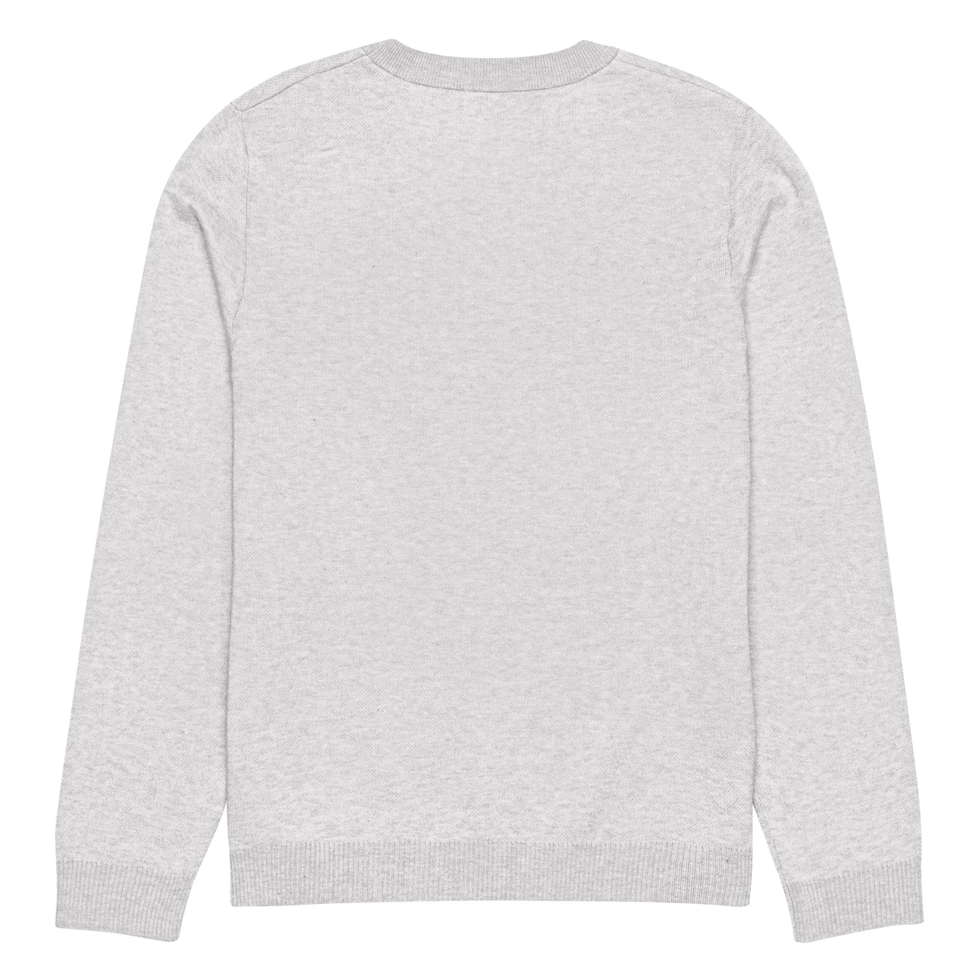 Ugly Christmas Boston Terrier Knitted Crew Neck Sweater - Gray