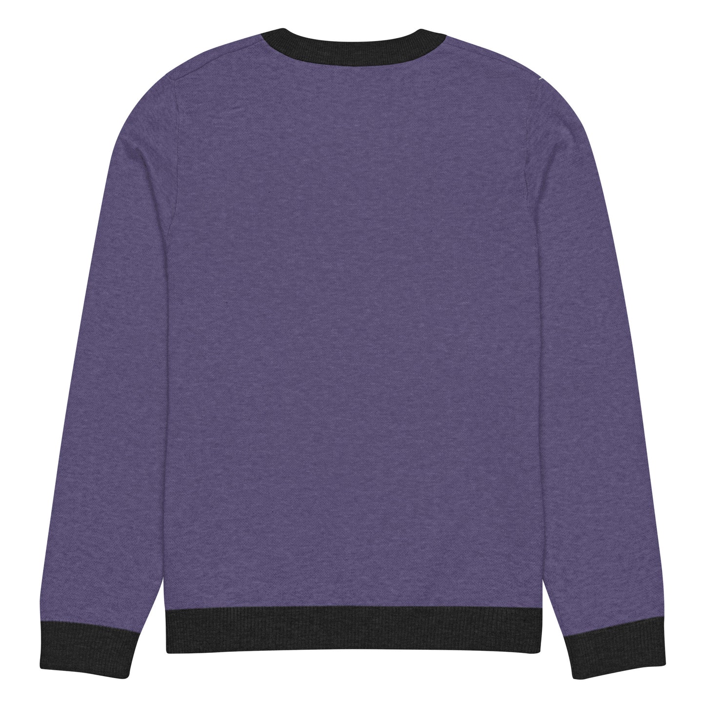 Line Drawn Boston Terrier Dog Knitted Crew Neck Sweater