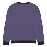 Line Drawn Boston Terrier Dog Knitted Crew Neck Sweater