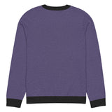 Line Drawn Boston Terrier Dog Knitted Crew Neck Sweater