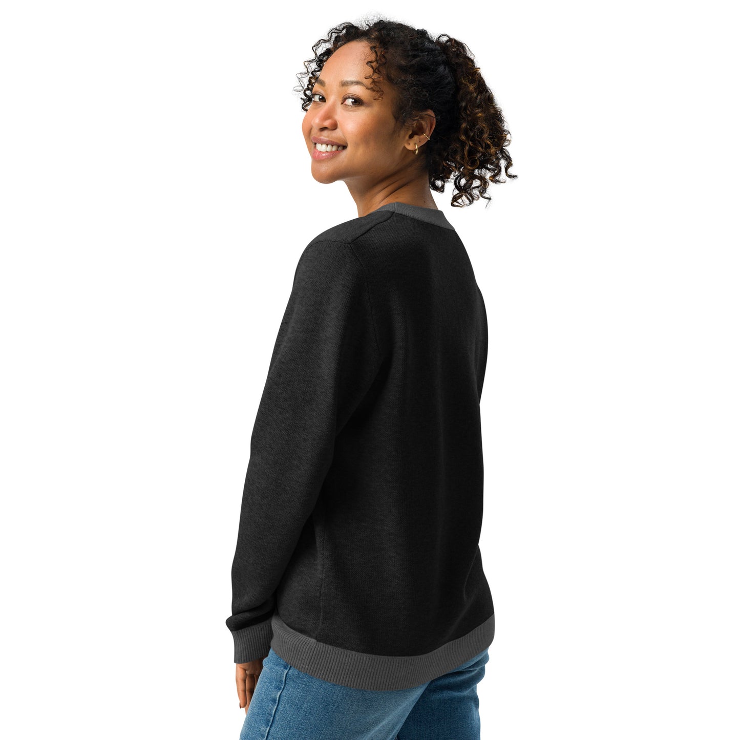 Bostie Face Knitted Crew Neck Sweater