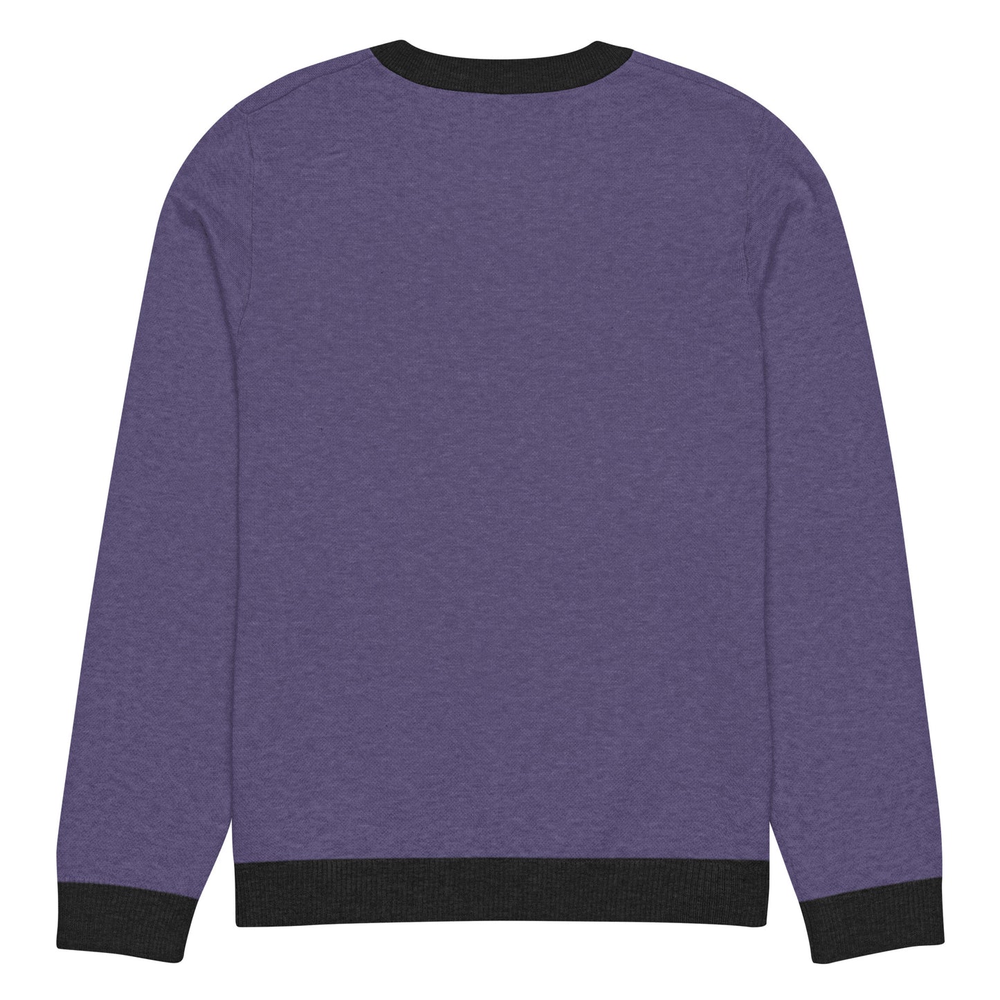 Line Drawn Boston Terrier Dog Knitted Crew Neck Sweater
