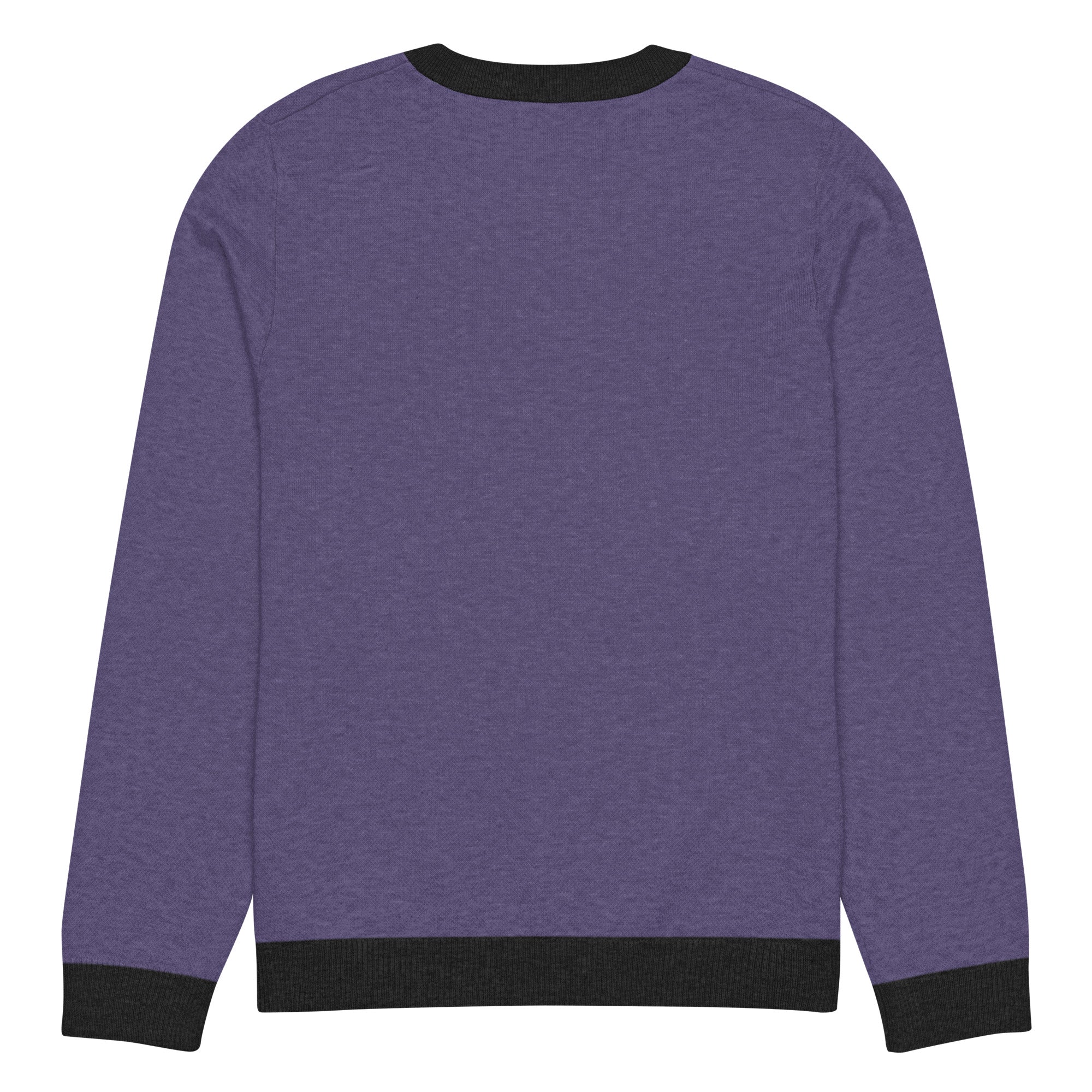 Line Drawn Boston Terrier Dog Knitted Crew Neck Sweater