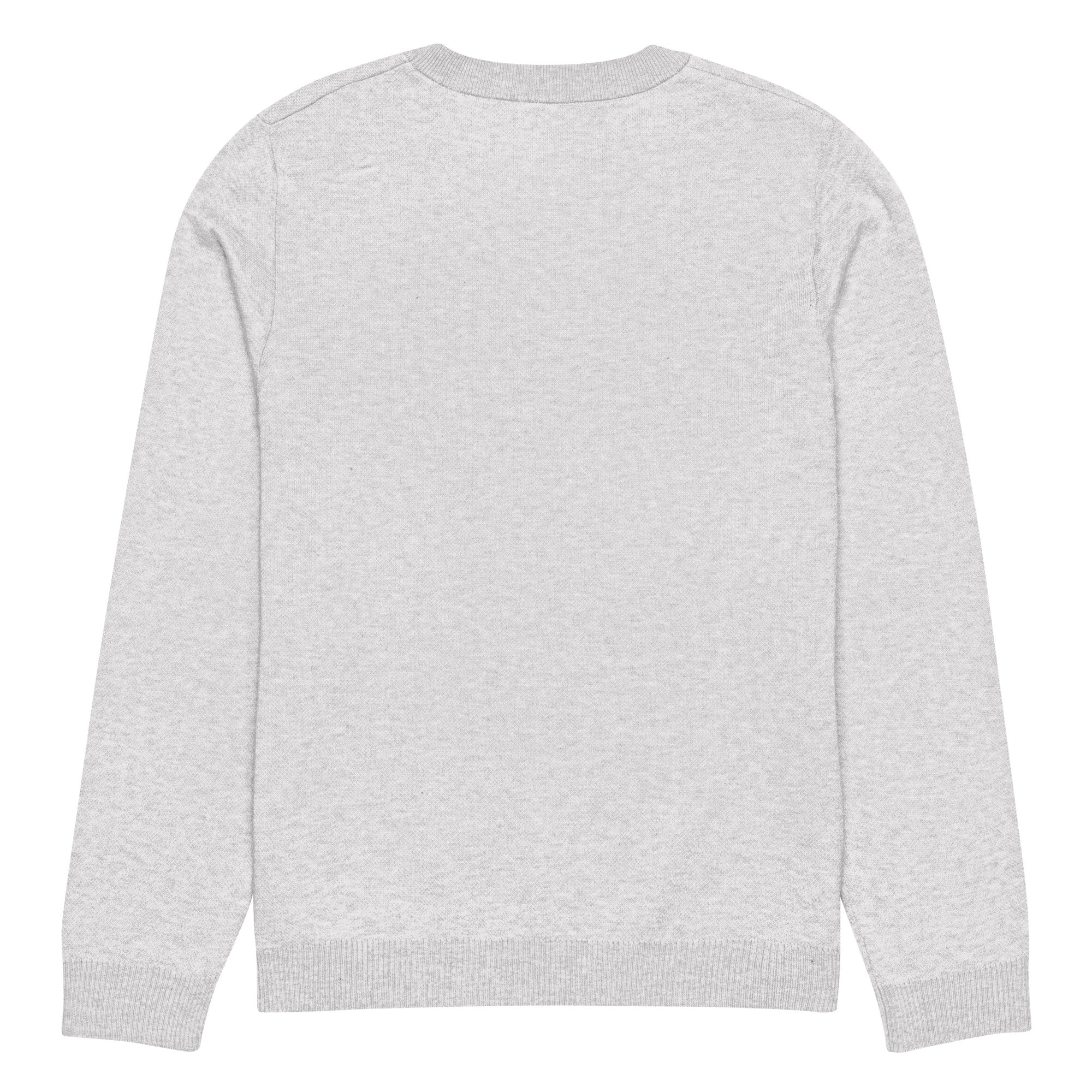 Ugly Christmas Boston Terrier Knitted Crew Neck Sweater - Gray