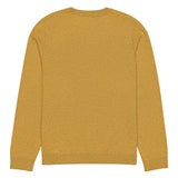 Ugly Christmas Boston Terrier Knitted Crew Neck Sweater - Mustard