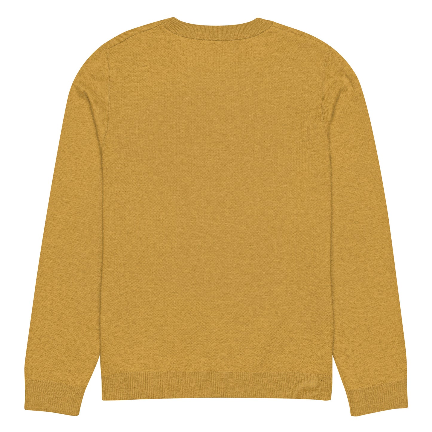 Ugly Christmas Boston Terrier Knitted Crew Neck Sweater - Mustard