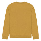 Ugly Christmas Boston Terrier Knitted Crew Neck Sweater - Mustard