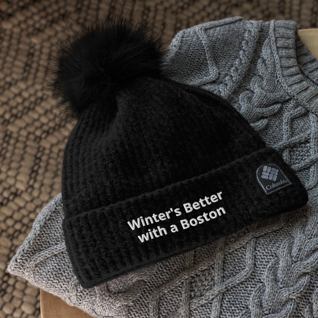 Winter's Better with a Boston Columbia Pom-pom Beanie