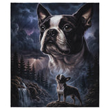 Storm Guardian – Majestic Boston Terrier Night Art Comforter . King