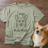 Corgi Mama Mode Garment-dyed Heavyweight T-Shirt .