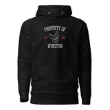 Property Of My Dog Custom Embroidered Unisex Hoodie . Black