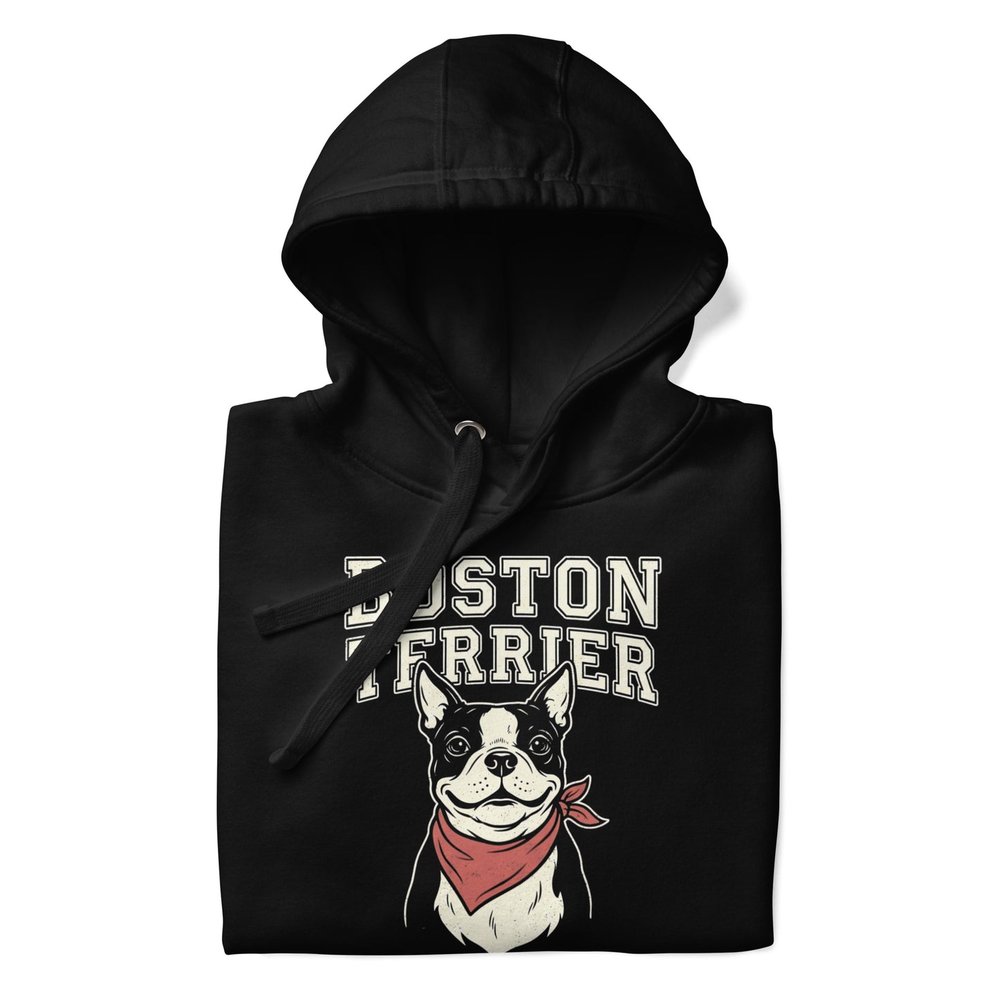 Boston Terrier “The American Gentleman” Chin Rest & Snuggle Expert Unisex Hoodie .