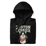 Boston Terrier “The American Gentleman” Chin Rest & Snuggle Expert Unisex Hoodie .