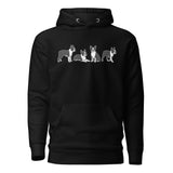 4 Boston Terrier Poses Unisex Hoodie . Black