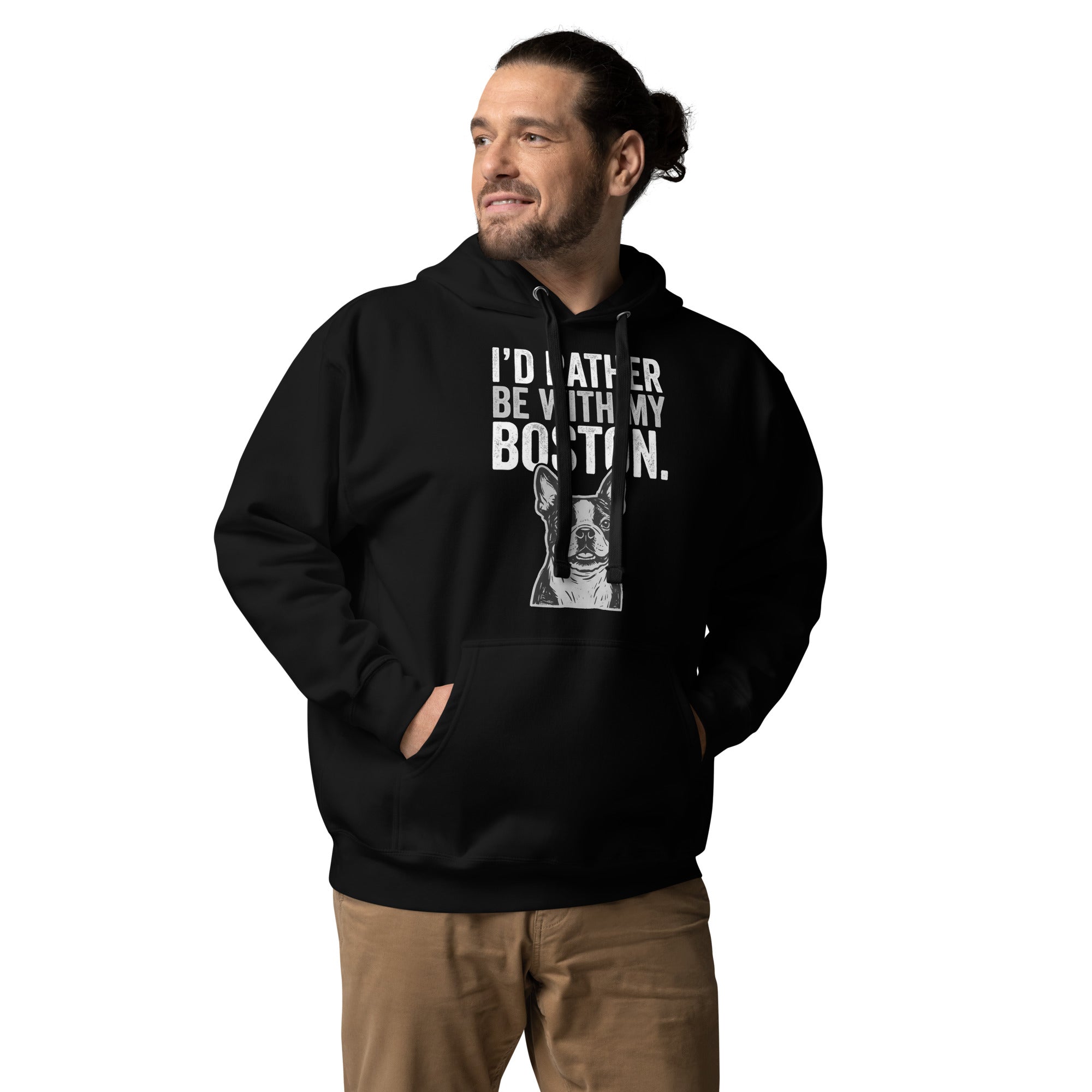 I'd Rather Be With My Boston Unisex Hoodie .