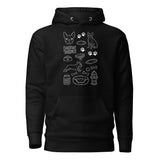 Boston Terrier Doodle Dog Lover Unisex Hoodie . Black