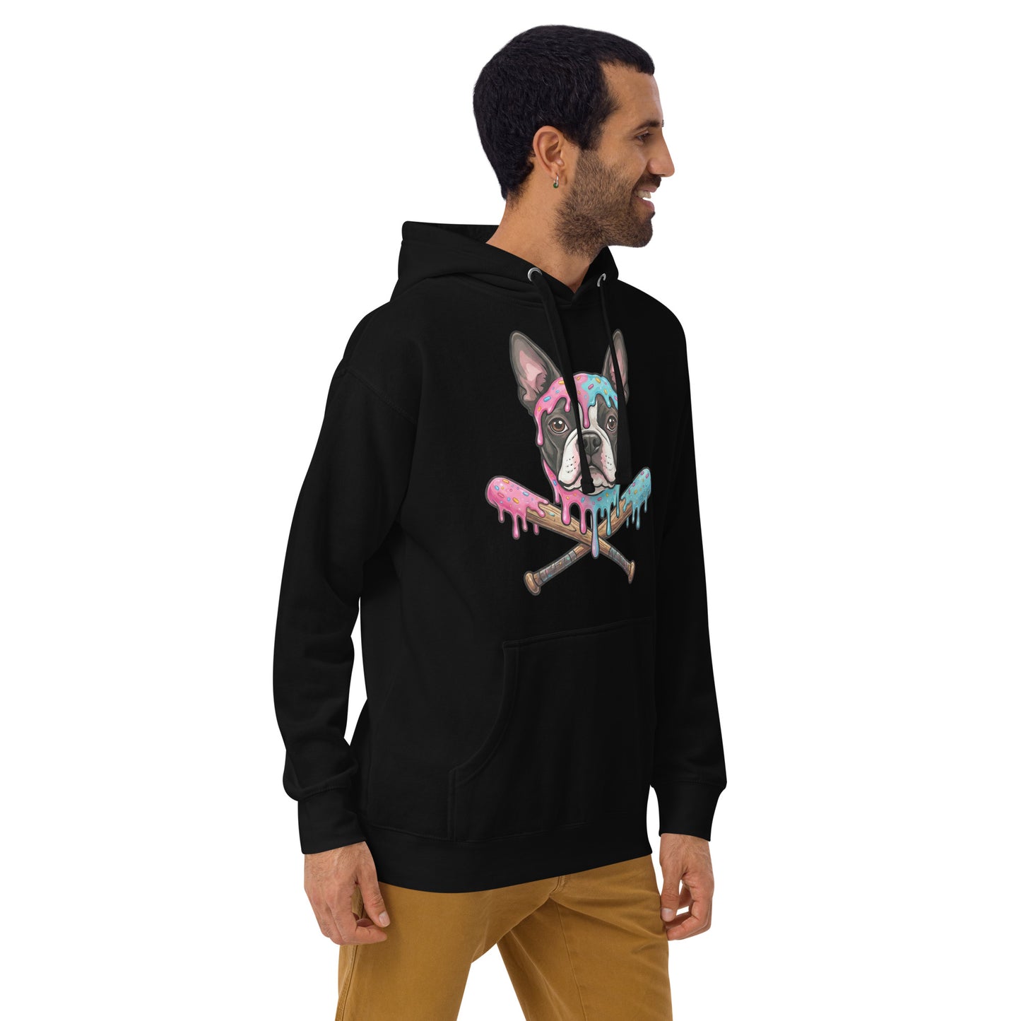 Baseball Drip Boston Terrier Dog Unisex Hoodie .