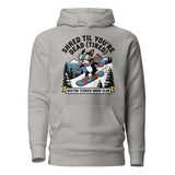 Shred Til You're Dead (Tired) Boston Terrier Snow Club Unisex Hoodie . Carbon Grey