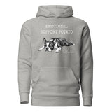 Emotional Support Potato Boston Terrier Dog Unisex Hoodie . Carbon Grey