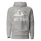 Not Today Lazy Boston Terrier Dog Unisex Hoodie . Carbon Grey