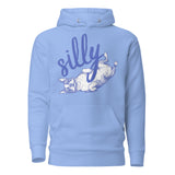Silly Boston Terrier Dog Upside Down Unisex Hoodie . Carolina Blue