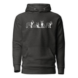 4 Boston Terrier Poses Unisex Hoodie . Charcoal Heather