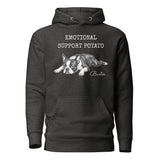Emotional Support Potato Boston Terrier Dog Unisex Hoodie . Charcoal Heather