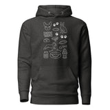 Boston Terrier Doodle Dog Lover Unisex Hoodie . Charcoal Heather