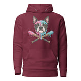 Baseball Drip Boston Terrier Dog Unisex Hoodie . Maroon
