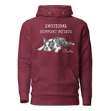 Emotional Support Potato Boston Terrier Dog Unisex Hoodie . Maroon